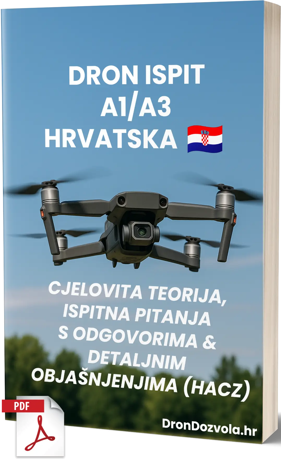 Ispit za Dron A1/A3 Hrvatska – Cjelovita teorija, 500+ pitanja u stilu ispita s odgovorima i detaljnim objašnjenjima - Slika 1